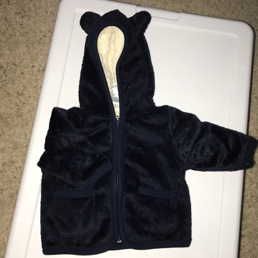 Fur fleece hoodie with ears